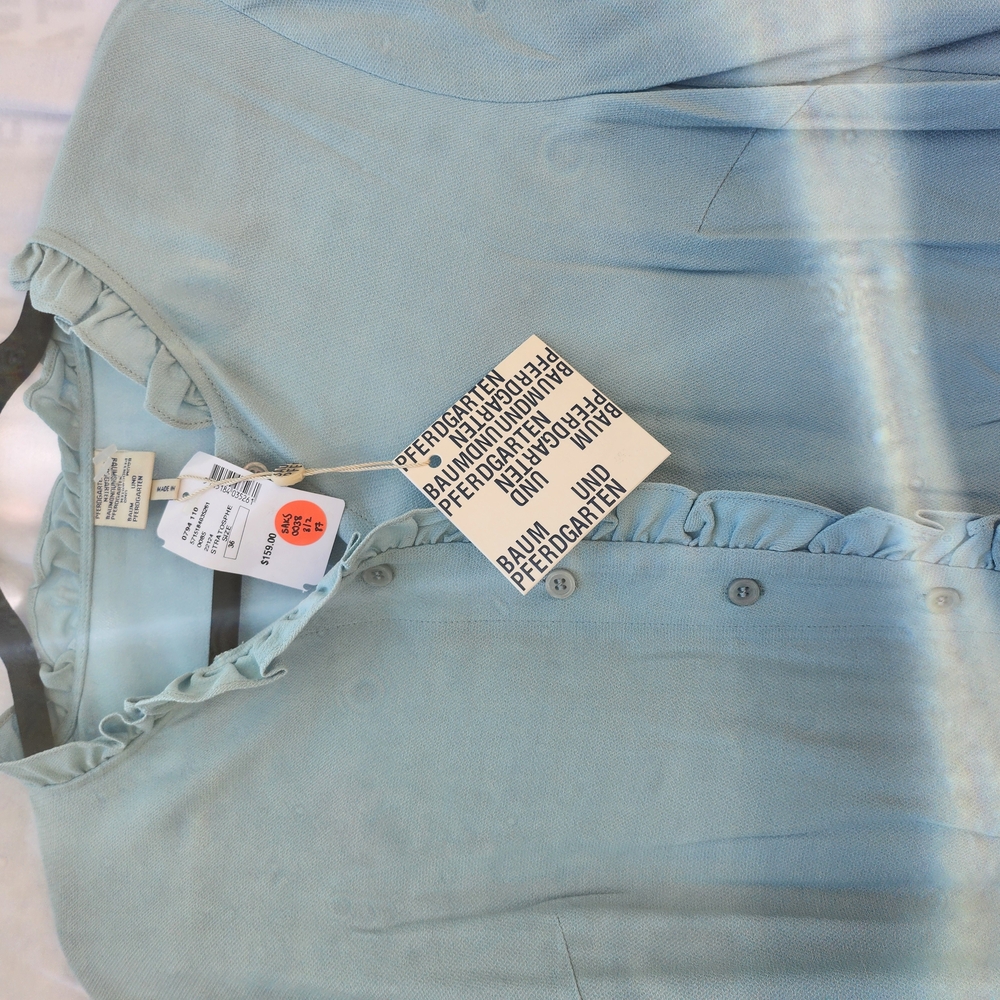 Women's Light Blue Ruffled Top - Picture 5 of 9